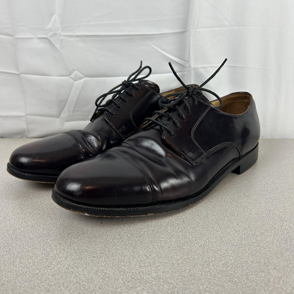 Cole Haan Shoes Mens Size‎ 10M Brown Leather Cap Toe Oxford Dress Lace Up